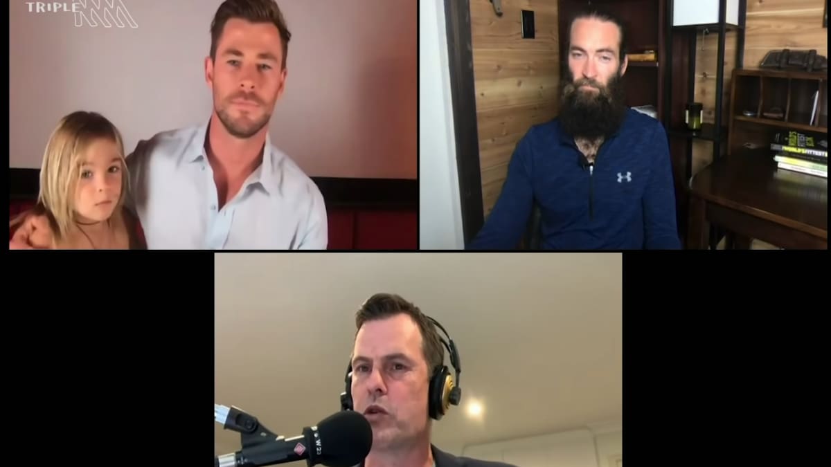 Hijo de Chris Hemsworth se coló en entrevista y el actor tuvo una tierna reacción