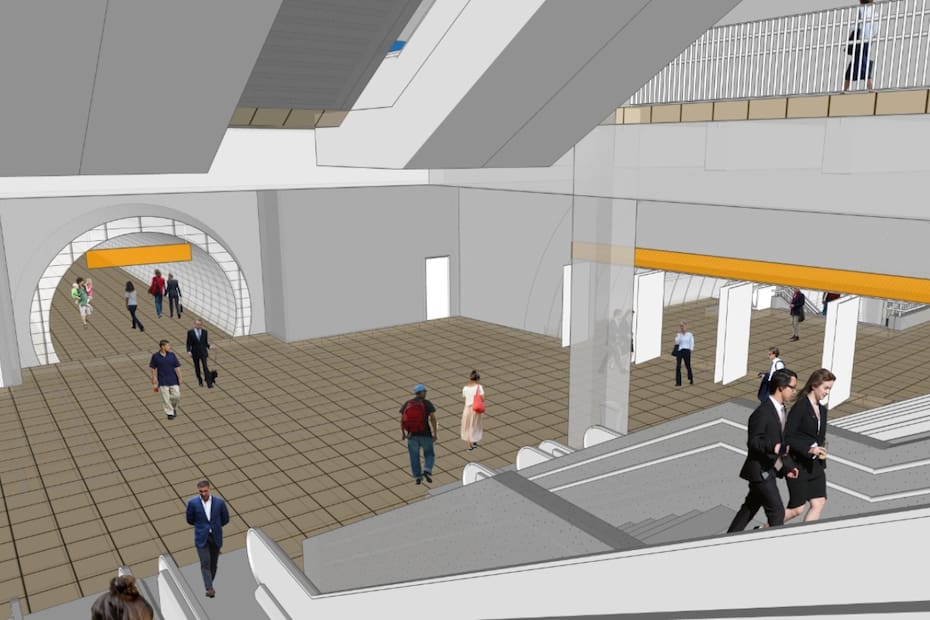La estación además permitirá conectar con el Metro de Santiago a través de un túnel peatonal. Créditos: EFE Chile.