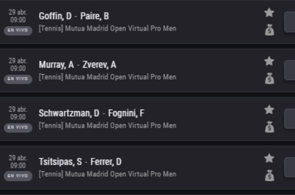 Se definen los partidos de los cuartos de final del Virtual Madrid Open
