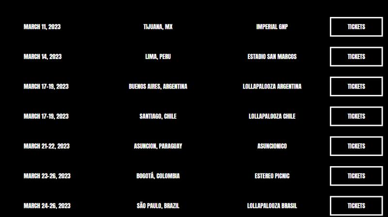 Mantiene sus fechas de la gira / Blink-182.com