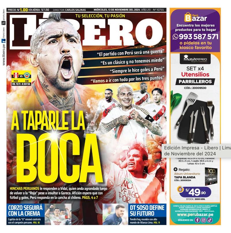 Portada Diario Líbero