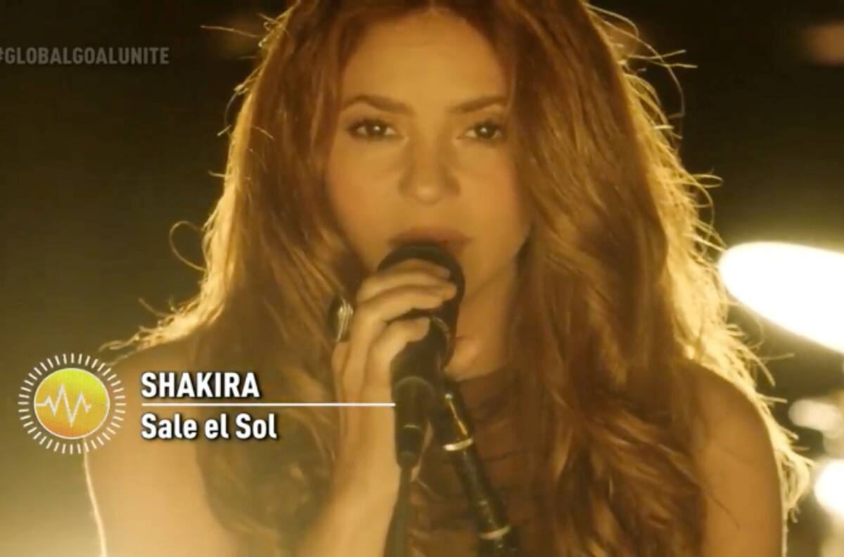 Esta fue la presentación de Shakira en el concierto benéfico "Global Goal"