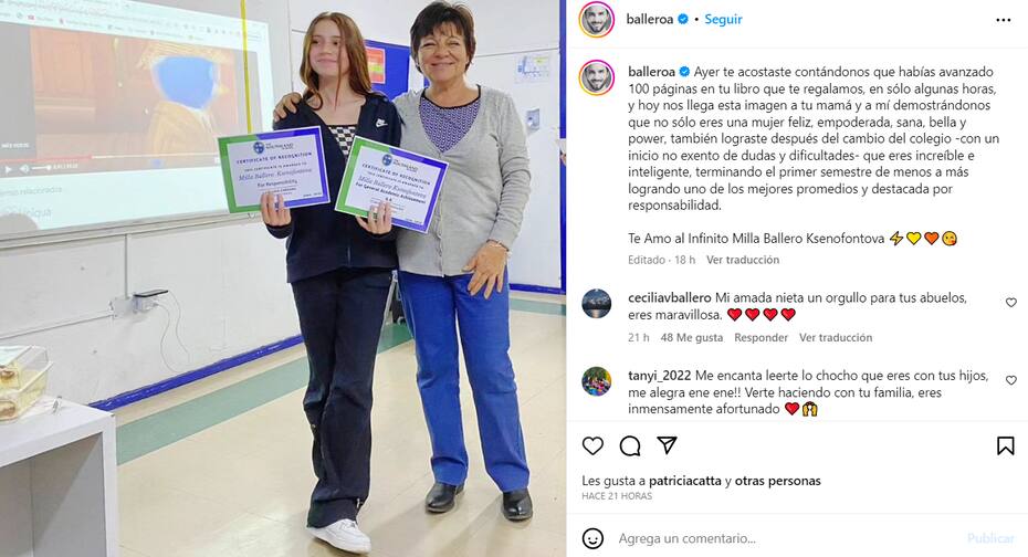 Milla Ballero Ksenofontova y su reconocimiento educacional.