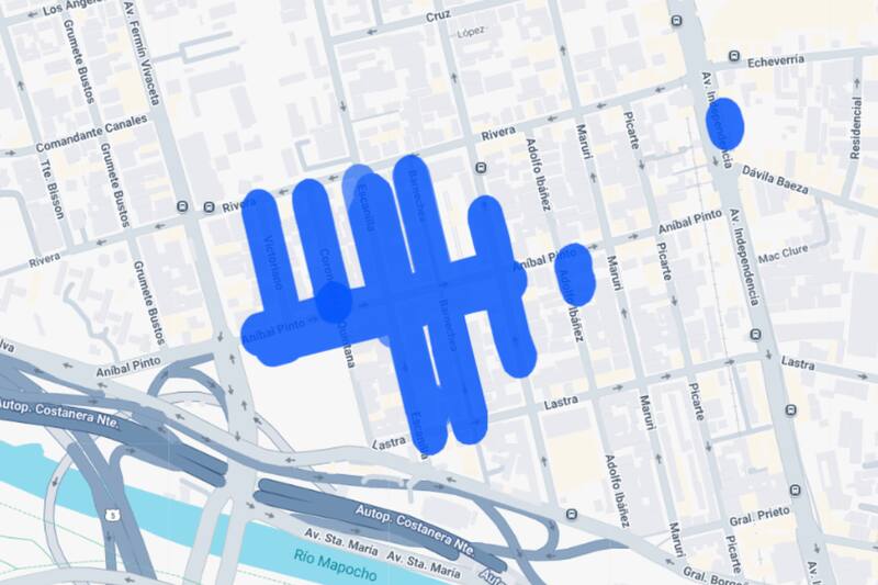 Sector afectado por el corte de luz.