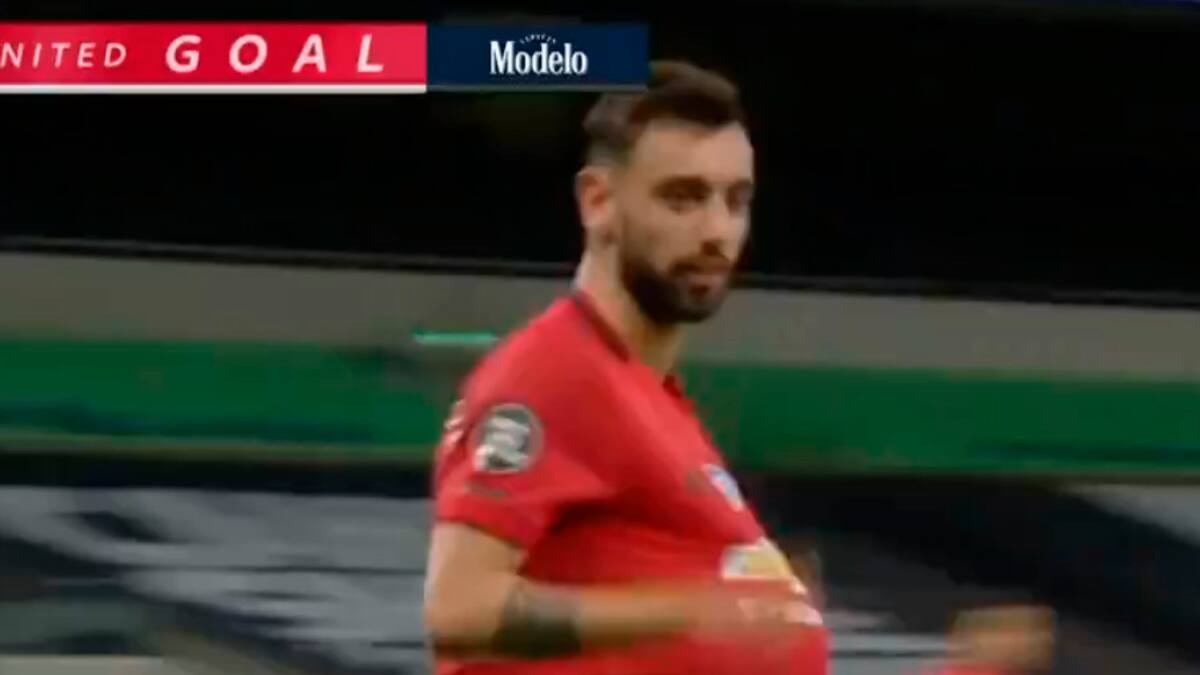 Bruno Fernandes empató el partido entre Tottenham y Manchester United