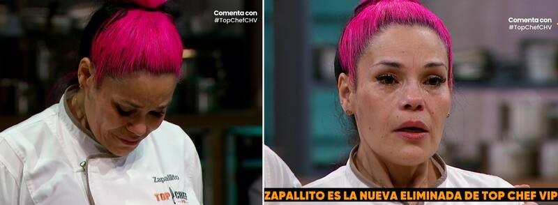 Zapallito se fue entre lágrimas de "Top Chef VIP". Créditos: Pantallazo CHV