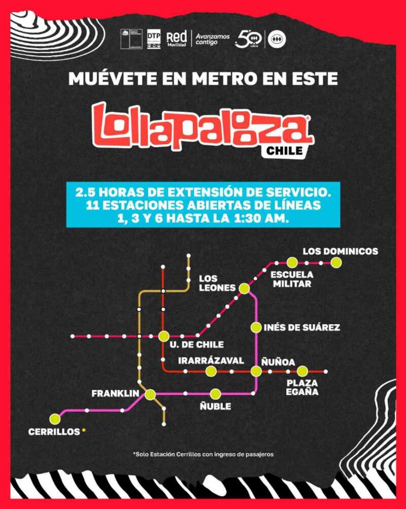 El festival anunció su plan de movilidad. Créditos: Instagram.
