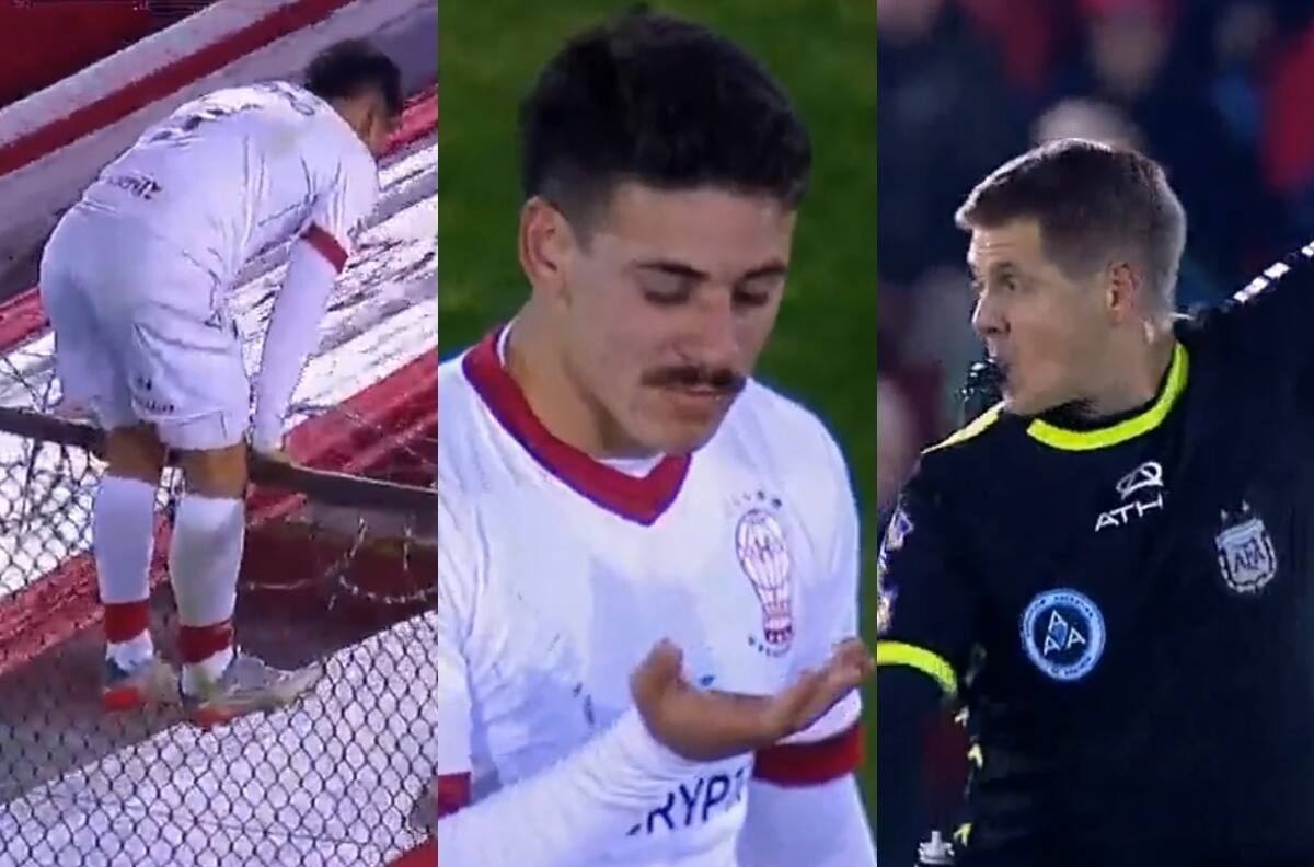 VIDEO | Para enterrarse: jugador festejó su gol en la reja, se cortó y luego le anularon el tanto