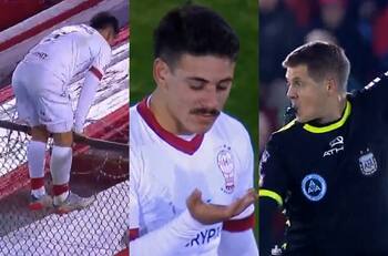 VIDEO | Para enterrarse: jugador festejó su gol en la reja, se cortó y luego le anularon el tanto