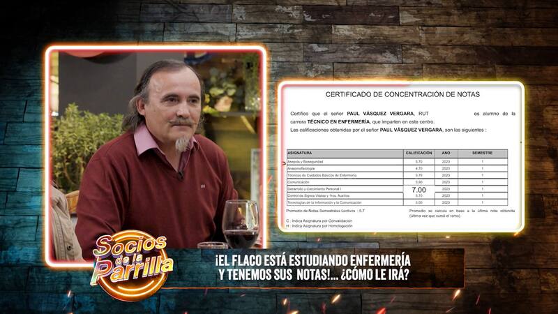 Paul Vásquez, el Flaco, estudia técnico en enfermería