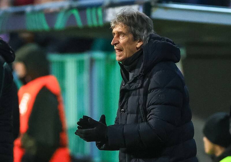 Manuel Pellegrini en la derrota ante el Mlada Boleslav.
