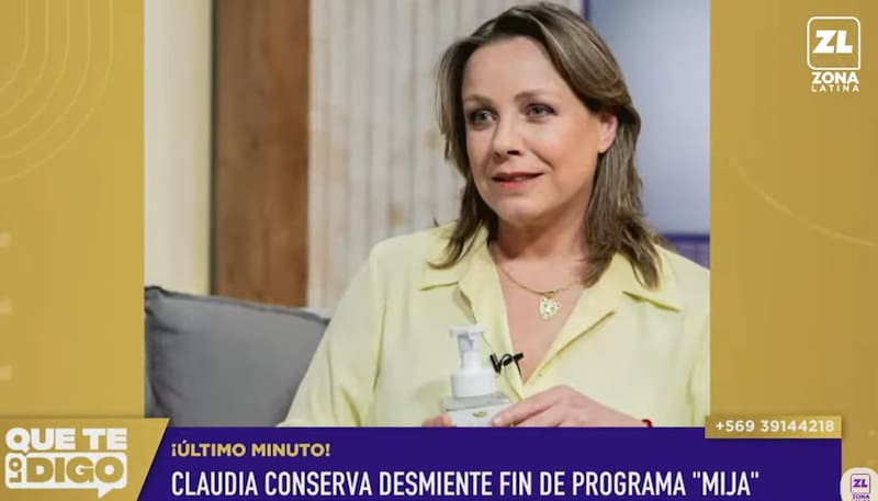 Claudia Conserva habló con el programa de Zona Latina. Créditos: Pantallazo YouTube