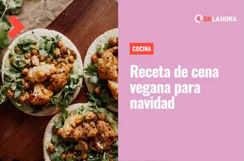 Receta de cena vegana para Navidad: Coliflor asada con avellanas sobre rúcula