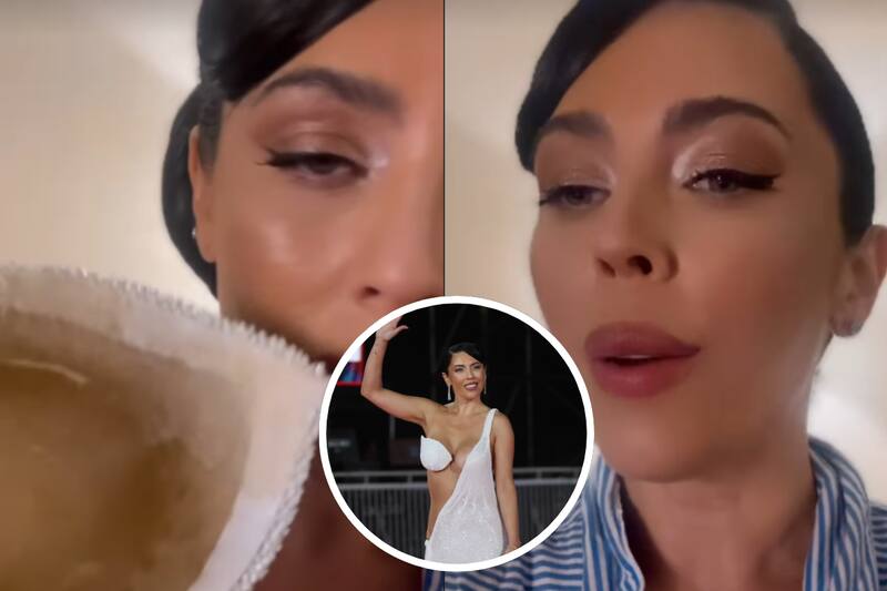 mostró lo que usó para que no se le viera nada mientras desfilaba. Créditos: Instagram @danyaranguizf