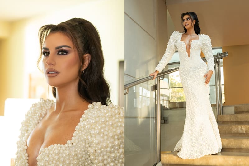 Tras un chascarro para el olvido, la modelo consiguió el vestido de sus sueños. Créditos: Agencia Tironi.