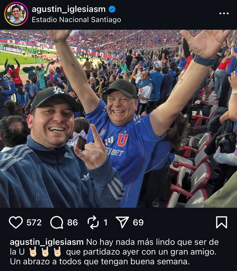 El alcalde de Independencia, en el foco de la polémica por la Supercopa, es acérrimo hincha de Universidad de Chile.