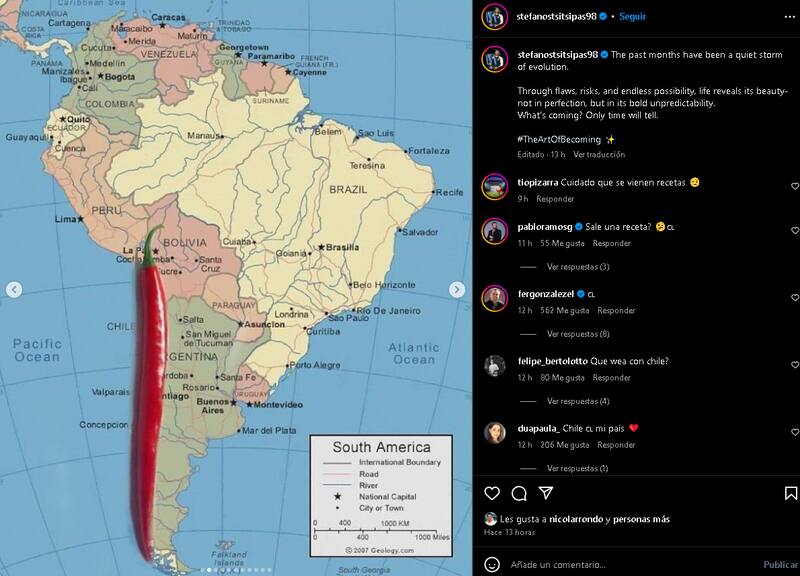 Esta fue la imagen que compartió Stefanos Tsitsipas en sus redes sociales. (@StefanosTsitsipas98)