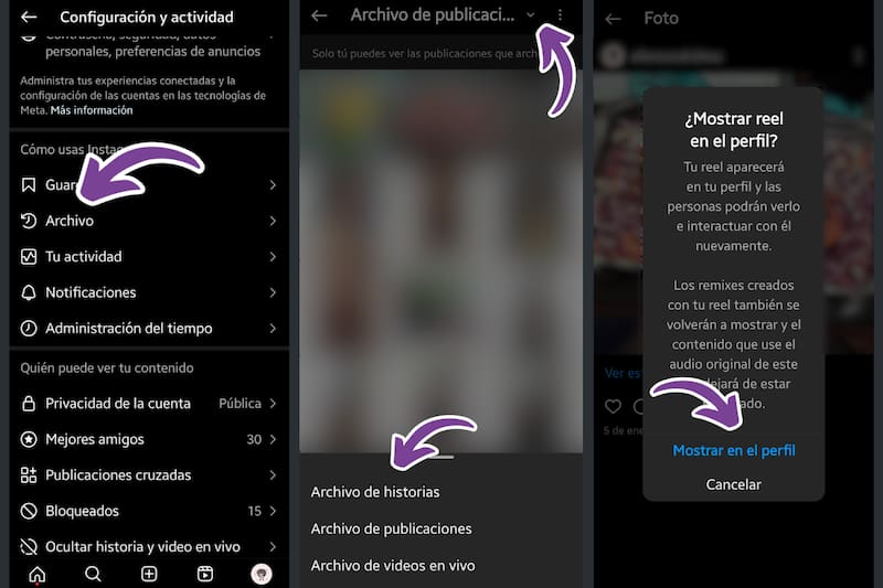 Sigue estos pasos para desarchivar contenido.