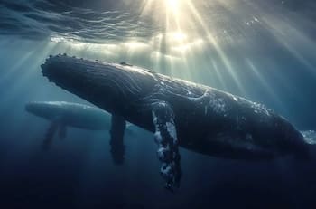 VIDEO | Por primera vez captan el impresionante momento en que una ballena amamanta a su cría