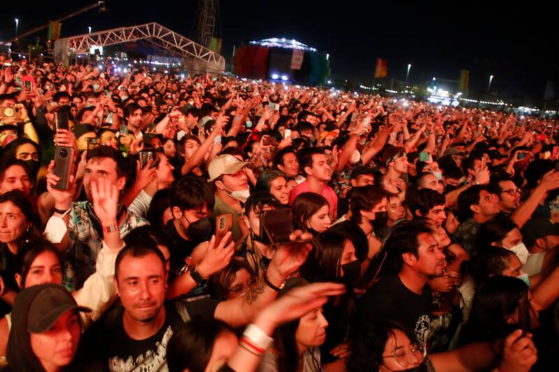Santiago, 19 marzo 2022.
Festival Lollapalooza 2022 que se desarrolla por tres días en el Parque Cerillos.
Javier Salvo/Aton Chile