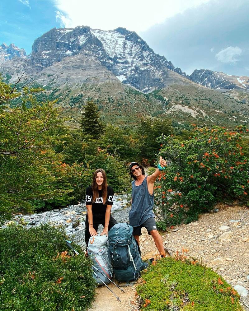 Kel Calderón y Claudio Iturra en Torres del Paine