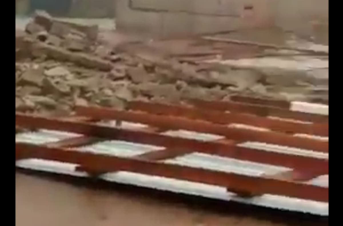 Huracán Eta: El momento exacto en que colapsó una casa por el viento