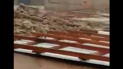 Huracán Eta: El momento exacto en que colapsó una casa por el viento