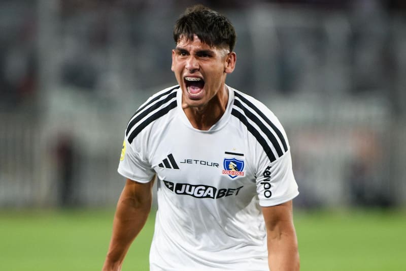 El centrodelantero de Colo Colo anotó ante Everton su primer gol como profesional. Foto: Octavio Córdova.