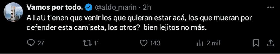 La respuesta de Azul Azul a Alexis Sánchez.