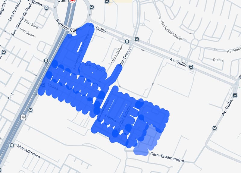 La zona afectada este martes. Foto Enel.