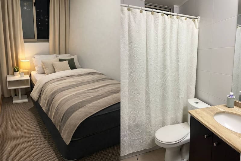 El pago de la habitación también incluye el uso de la piscina del edificio. Foto: Kimberly vía Airbnb.