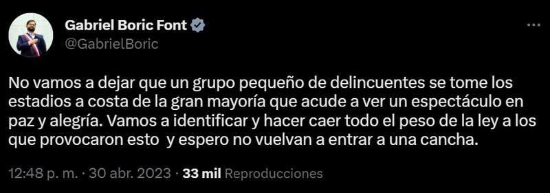 El presidente se hizo presente en el reclamo ante estos hechos.