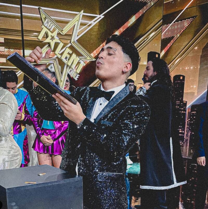 Joche Vidal se convirtió en el flamante ganador de Got Talent Chile, con el 24,40% de la votación popular. Créditos: Instagram