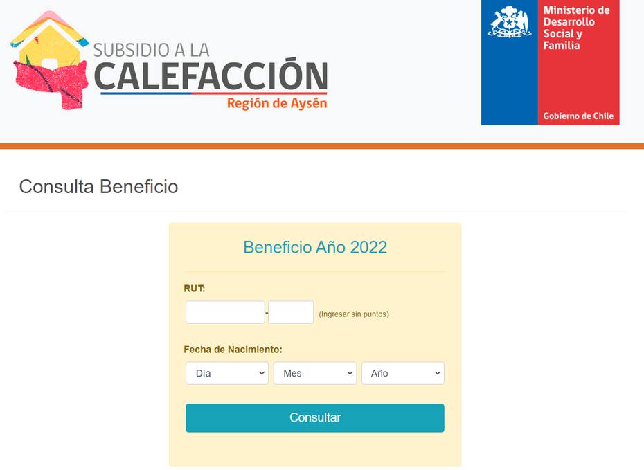 En la página del Bono Leña encontrarás la información necesaria para saber si eres beneficiario. Créditos: Captura