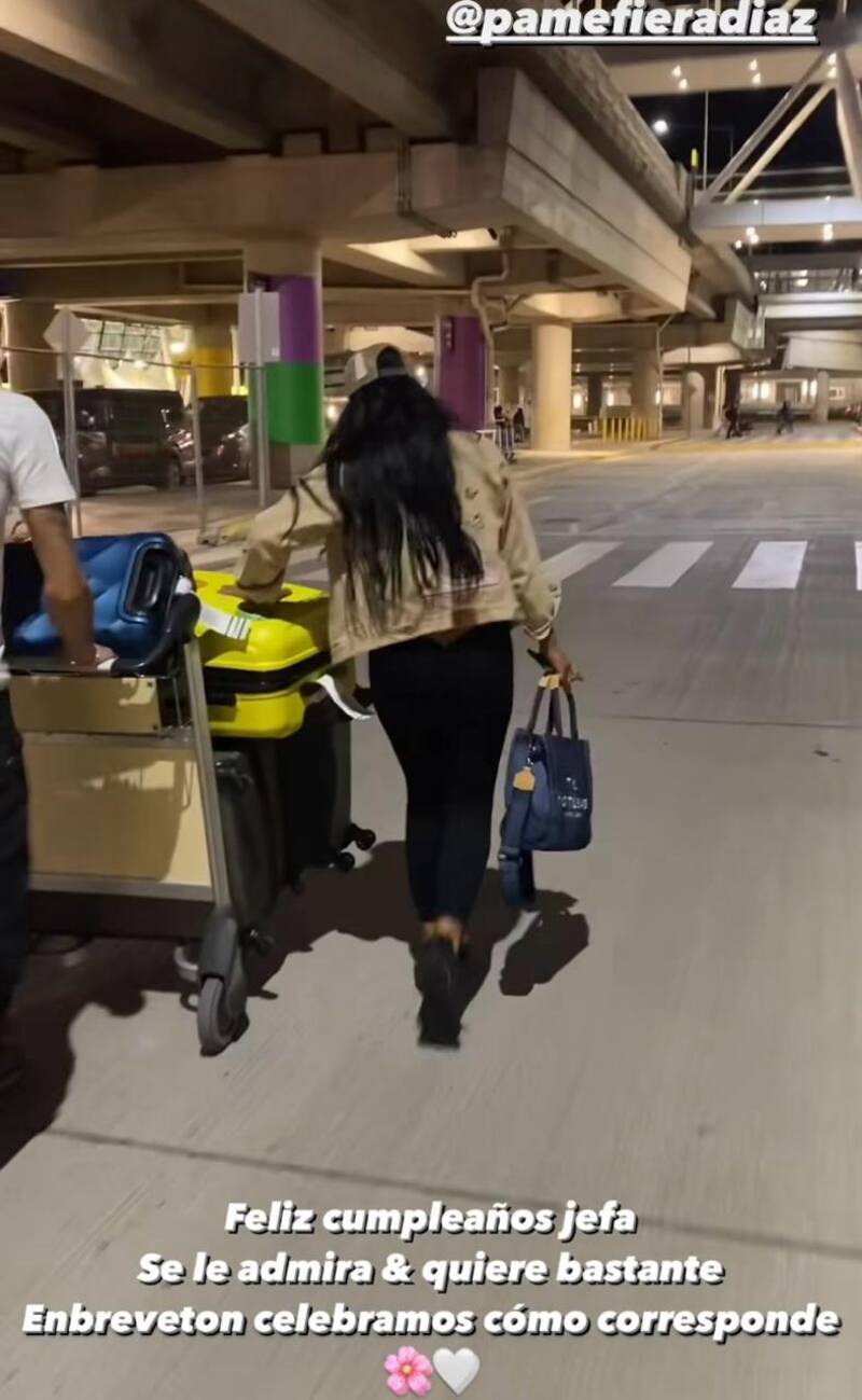 Bimza, pololo de Trinidad Neira saludó a Pamela Díaz.