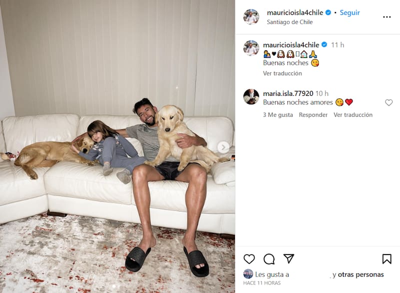 Mauricio Isla y su despedida de Luz Elif, quien viajará con su madre a España.