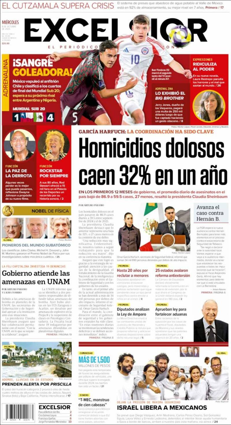 La prensa mexicana festejó el triunfo del cuadro azteca.
