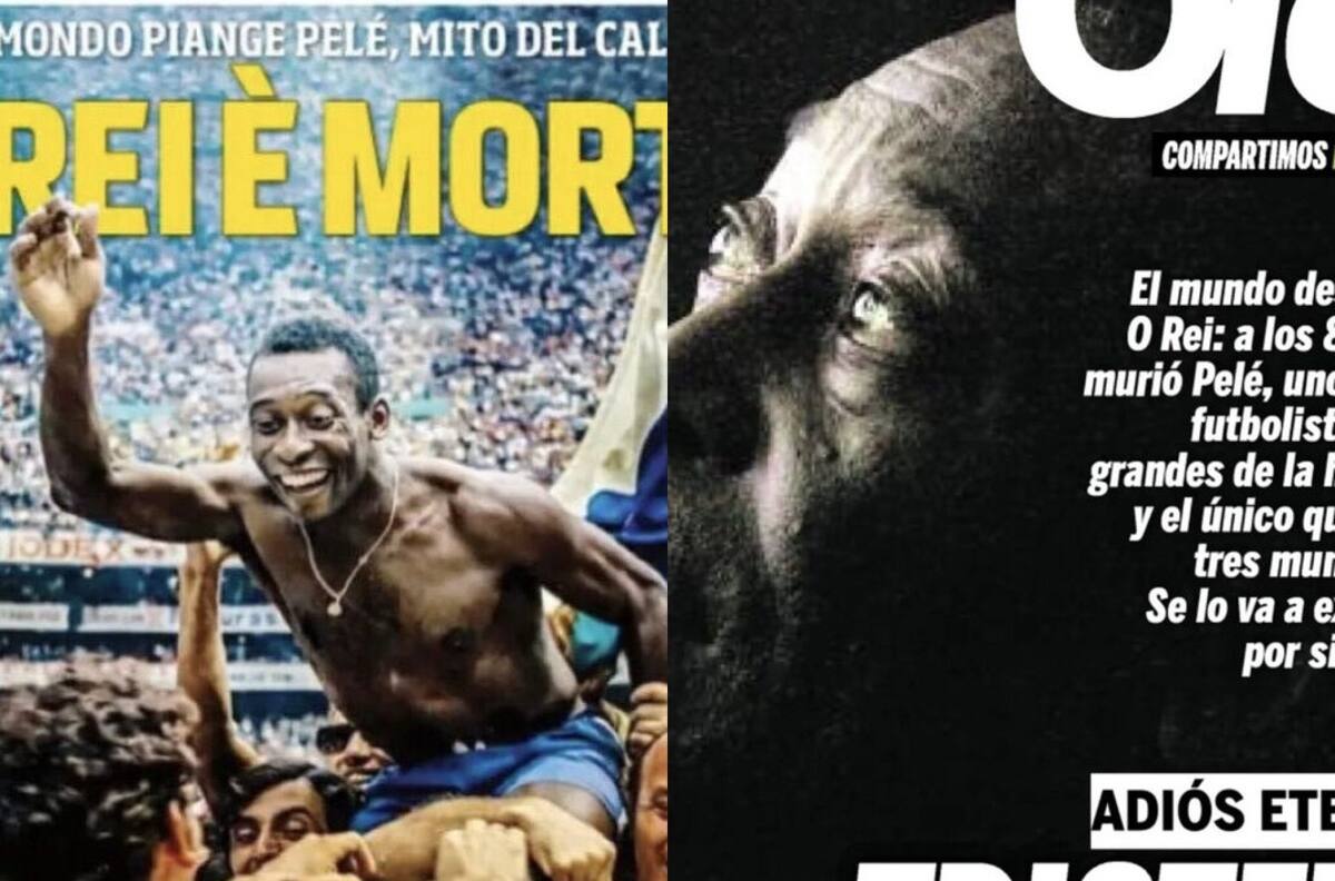 Fotos | Pelé acaparó las portadas de los principales medios del mundo tras su muerte