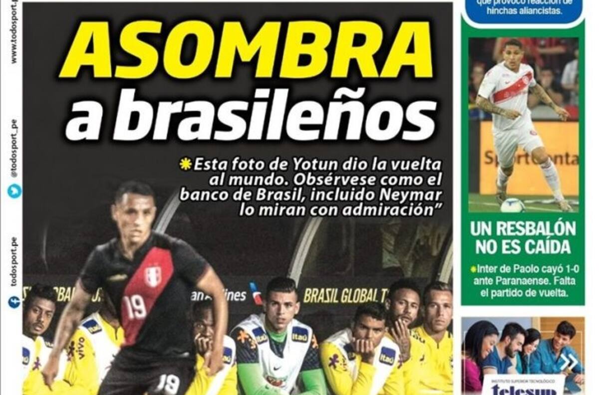 La "bananera" portada de diario peruano tras triunfo ante Brasil