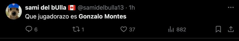 Gonzalo Montes se ganó los halagos en su debut.