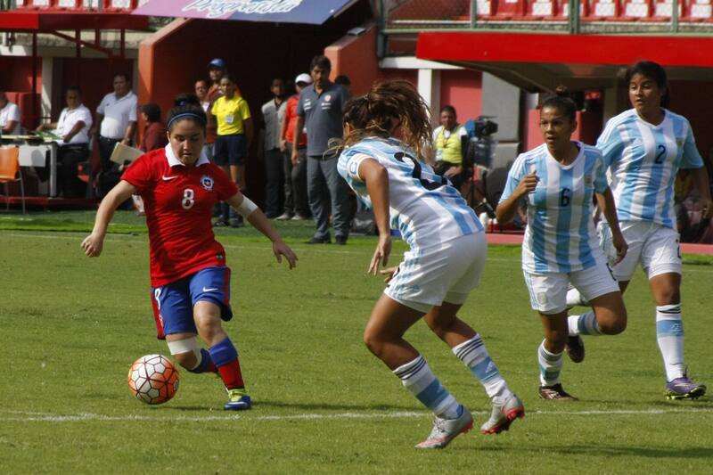 Javiera Grez, con apenas 15 años, en el Sudamericano Sub 17 de Venezuela 2016. Foto: FFCh