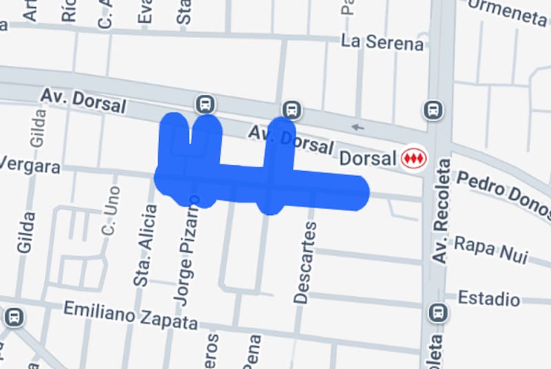 La interrupción del suministro eléctrico estará situada cerca del metro Dorsal. Foto: Enel.