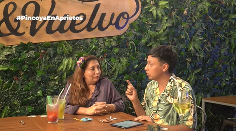 Pincoya en el programa "En Aprietos"