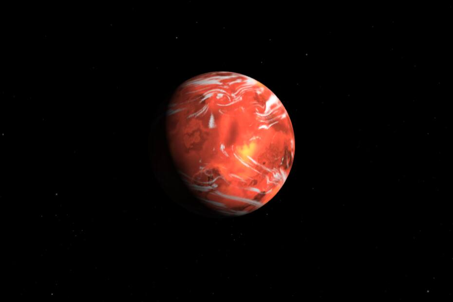 Simulación creada por la NASA de la "Super Tierra", o bien, planeta K2-360 b.