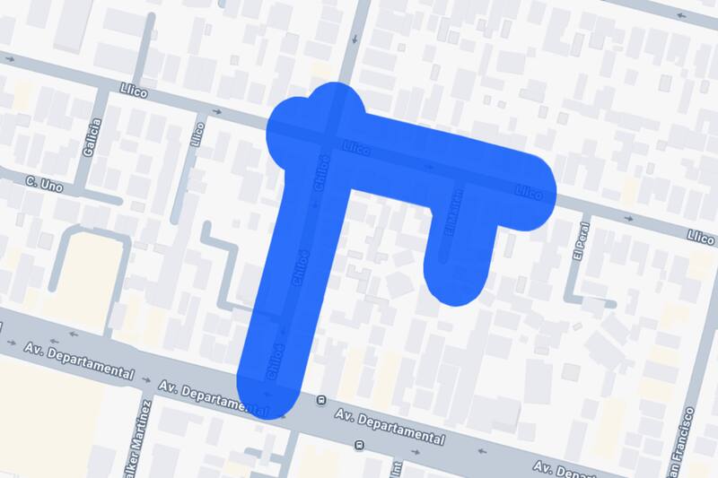 Sector afectado por el corte de luz.