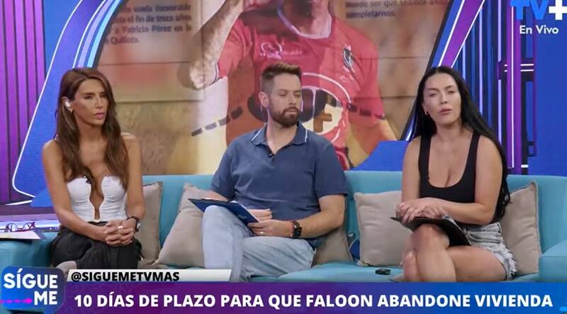 Daniela Aránguiz solidariza con Faloon Larraguibel. Créditos: Captura TV+