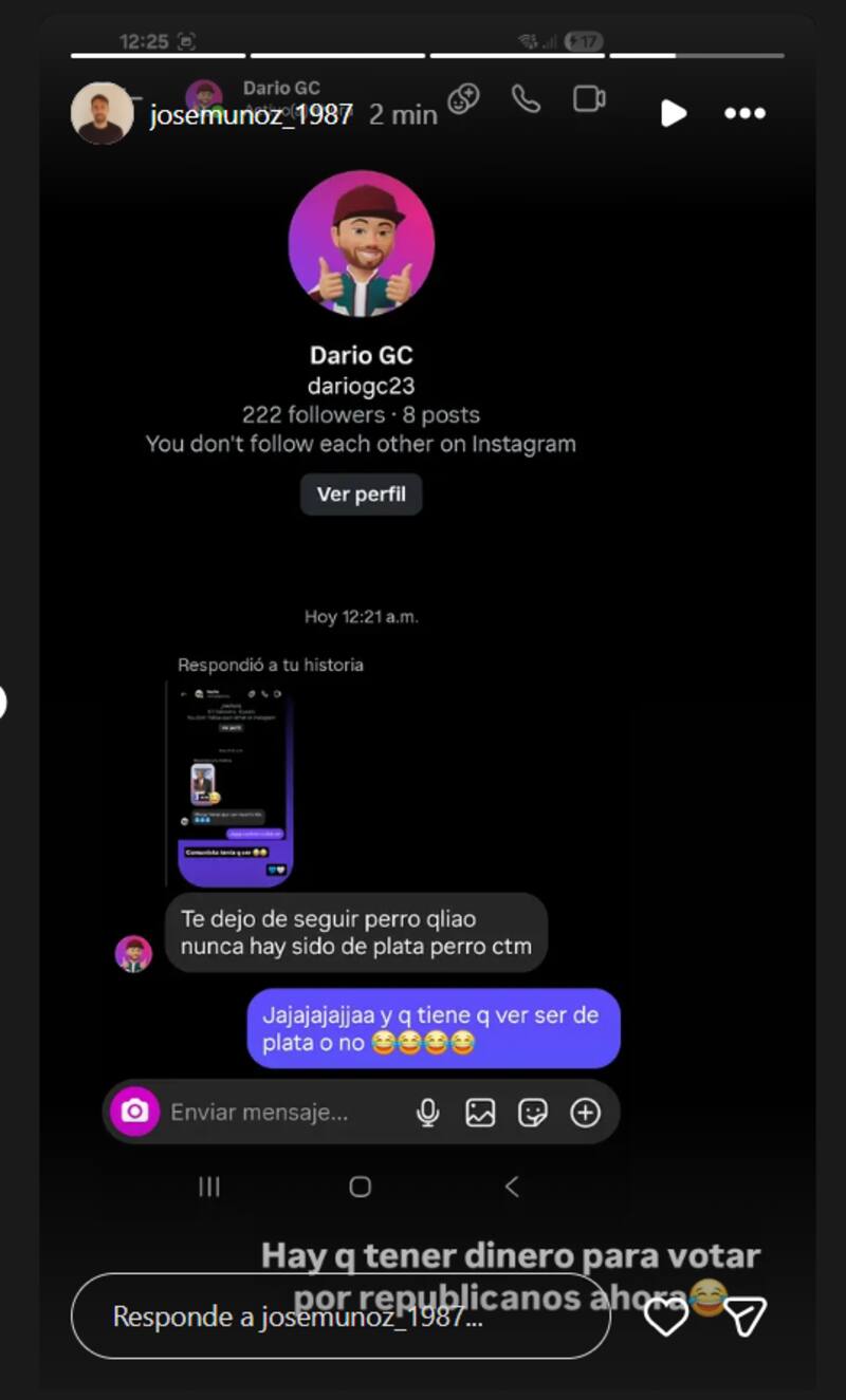 Respondió a las críticas en Instagram.