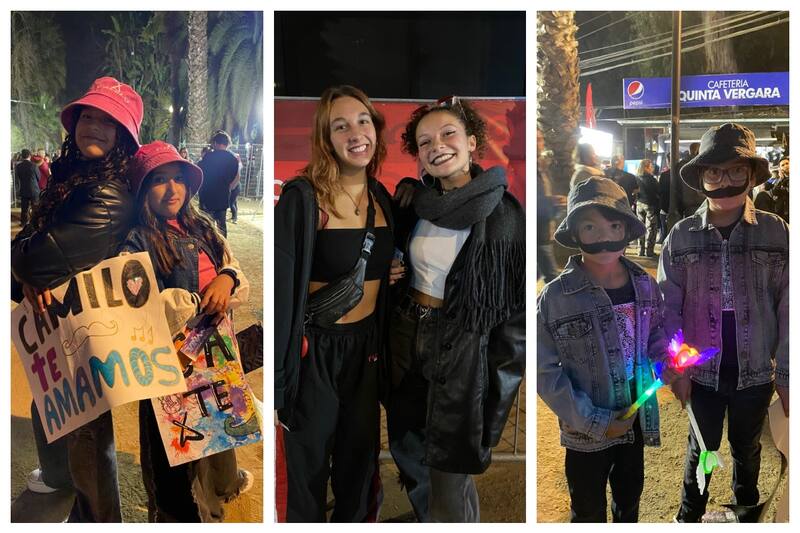 Los fanáticos de Camilo y Nicki Nicole llegaron a la Quinta Vergara / Liana Vega y Fernanda Vielma