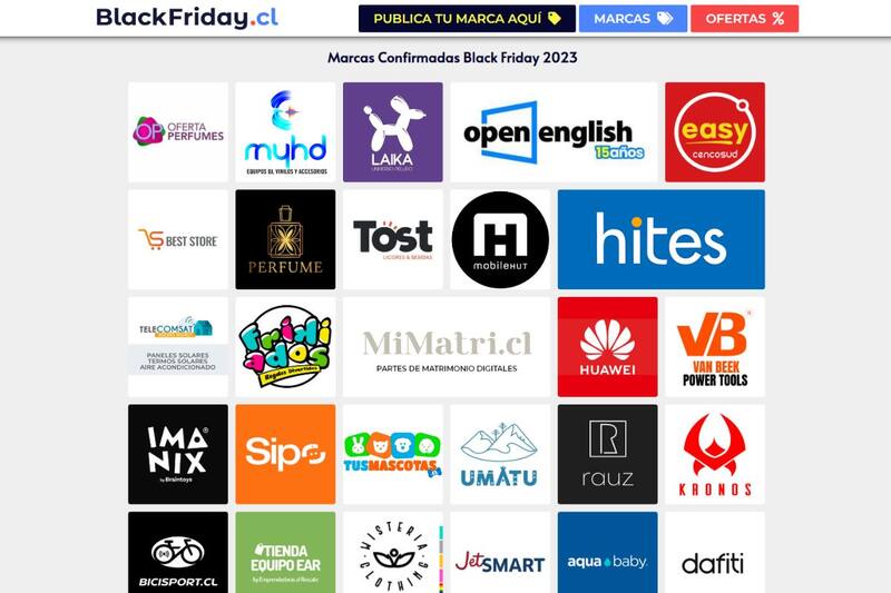 Estas son algunas de las marcas que estarán presentes en el Black Friday 2023.