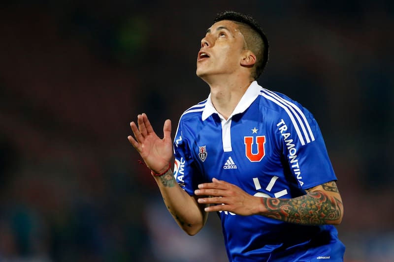 El delantero en su paso por la U. Foto: Agencia Aton.